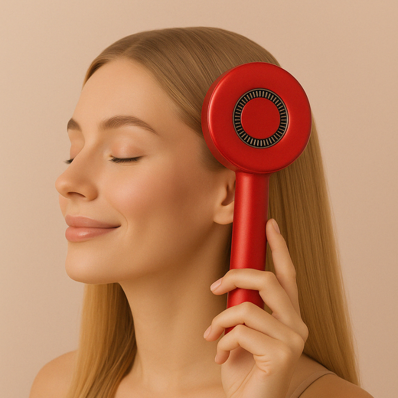 Brosse de stimulation capillaire 3 en 1