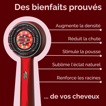 Brosse de stimulation capillaire 3 en 1