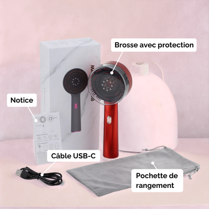 Brosse de stimulation capillaire 3 en 1
